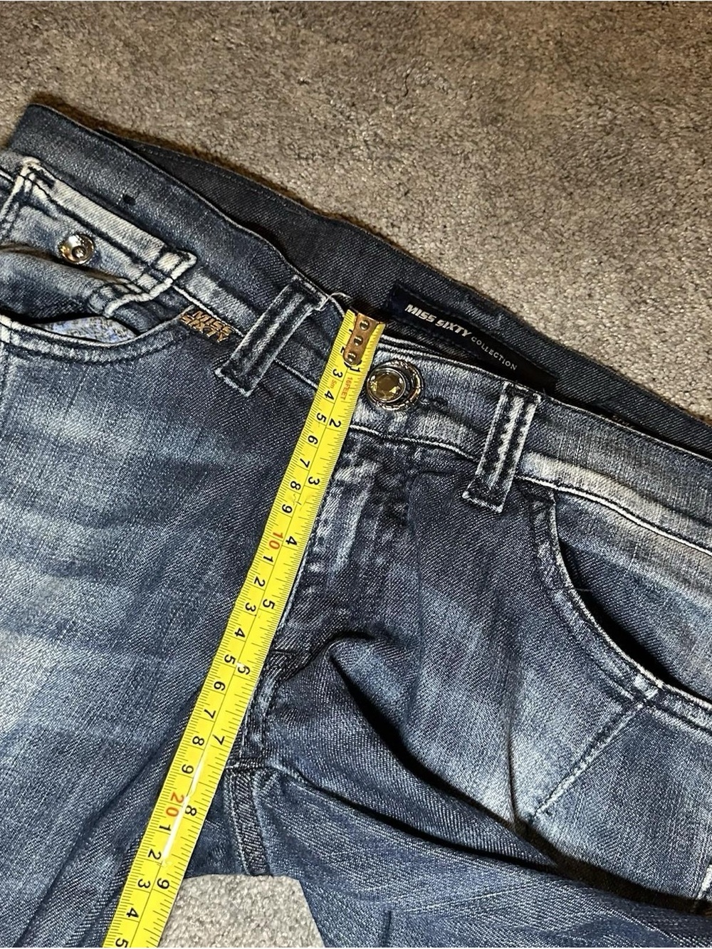Miss Sixty RARE Y2K Indie Sleaze Low Rise Distressed Jeans - Picture 9 of 9
